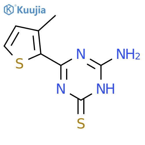 1,3,5-Triazine-2(1H)-thione, 6-amino-4-(3-methyl-2-thienyl)- structure