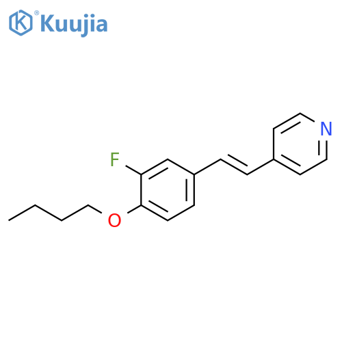 Pyridine, 4-[2-(4-butoxy-3-fluorophenyl)ethenyl]-, (E)- (9CI) structure