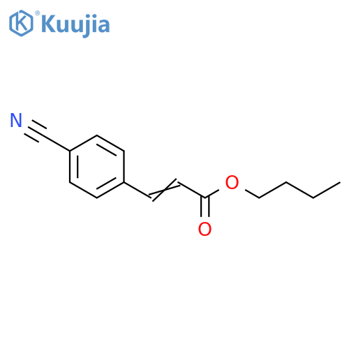 2-Propenoic acid, 3-(4-cyanophenyl)-, butyl ester structure