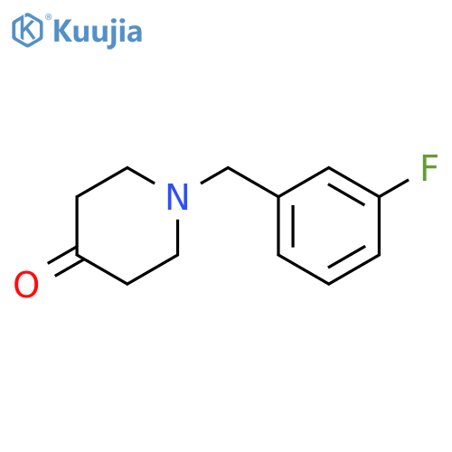 1-(3-fluorophenyl)methylpiperidin-4-one structure