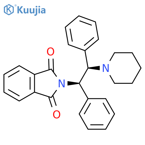 2-[(1R,2R)-1,2-diphenyl-2-(piperidin-1-yl)ethyl]-2,3-dihydro-1H-isoindole-1,3-dione structure