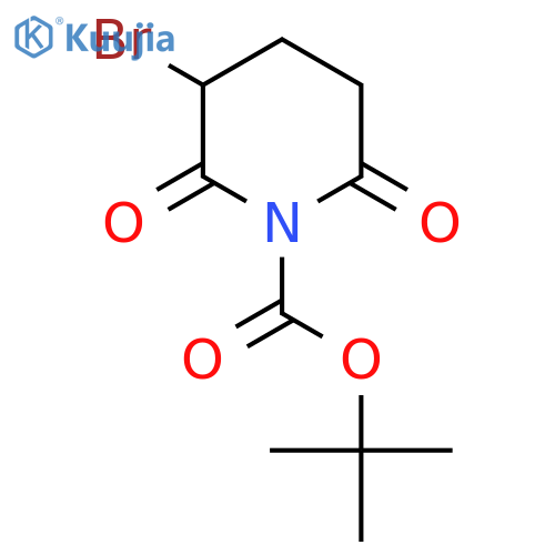 1-Piperidinecarboxylic acid, 3-bromo-2,6-dioxo-, 1,1-dimethylethyl ester structure