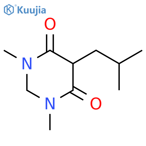 4,6(1H,5H)-Pyrimidinedione, dihydro-1,3-dimethyl-5-(2-methylpropyl)- structure