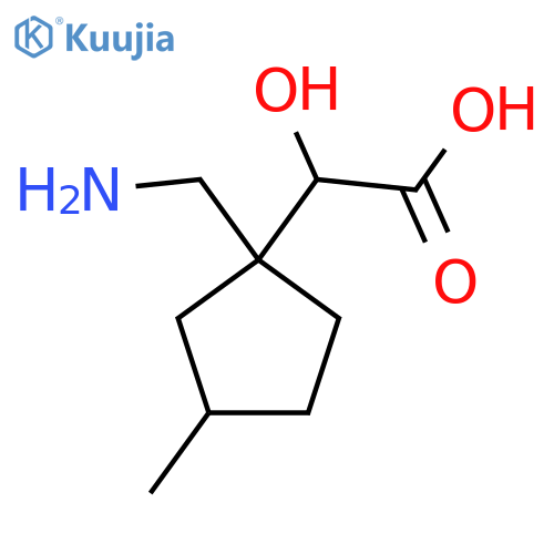 Cyclopentaneacetic acid, 1-(aminomethyl)-α-hydroxy-3-methyl- structure
