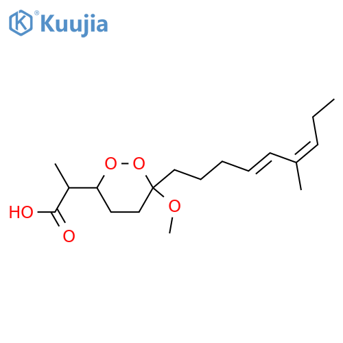 1,2-Dioxane-3-acetic acid, 6-methoxy-α-methyl-6-[(4E,6E)-6-methyl-4,6-nonadien-1-yl]-, (αR,3R,6R)- structure