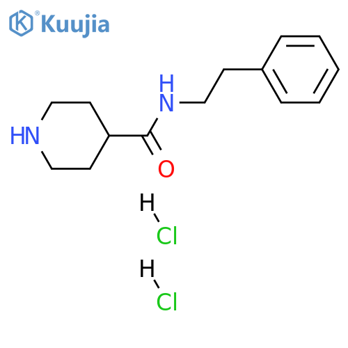 N-(2-phenylethyl)-4-piperidinecarboxamide dihydrochloride structure