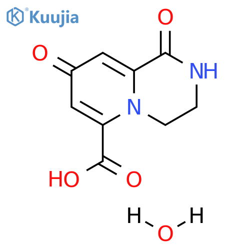 1,8-dioxo-1,3,4,8-tetrahydro-2H-pyrido[1,2-a]pyrazine-6-carboxylic acid hydrate structure