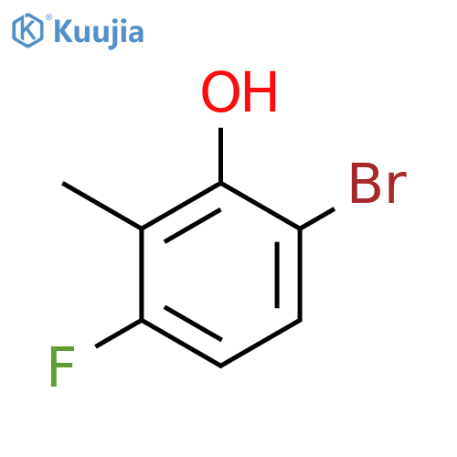 6-Bromo-3-fluoro-2-methylphenol structure