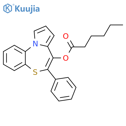 Hexanoic acid, 6-phenylpyrrolo[2,1-d][1,5]benzothiazepin-7-yl ester structure