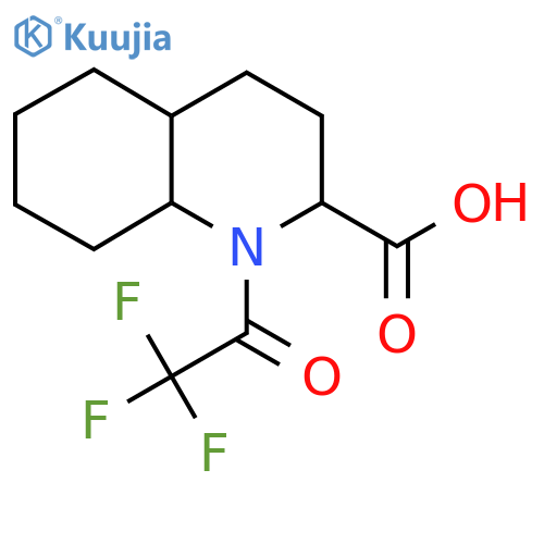 1-(trifluoroacetyl)-decahydroquinoline-2-carboxylic acid structure