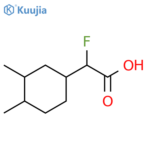 Cyclohexaneacetic acid, α-fluoro-3,4-dimethyl- structure