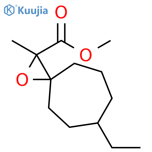 1-Oxaspiro[2.6]nonane-2-carboxylic acid, 6-ethyl-2-methyl-, methyl ester structure
