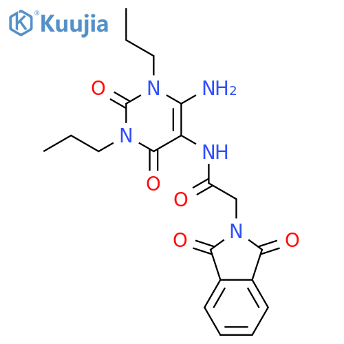 2H-Isoindole-2-acetamide,N-(6-amino-1,2,3,4-tetrahydro-2,4-dioxo-1,3-dipropyl-5-pyrimidinyl)-1,3-dihydro-1,3-dioxo- structure