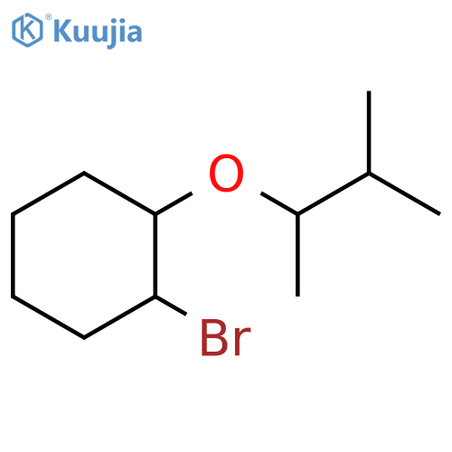 1-bromo-2-(3-methylbutan-2-yl)oxycyclohexane structure