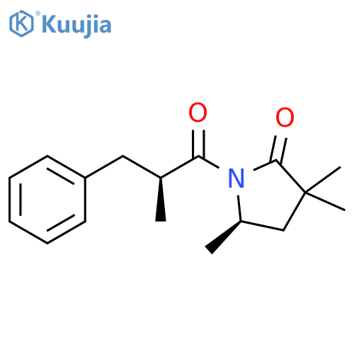 2-Pyrrolidinone, 3,3,5-trimethyl-1-[(2S)-2-methyl-1-oxo-3-phenylpropyl]-, (5R)- structure