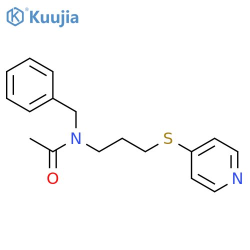 Acetamide, N-(phenylmethyl)-N-[3-(4-pyridinylthio)propyl]- structure