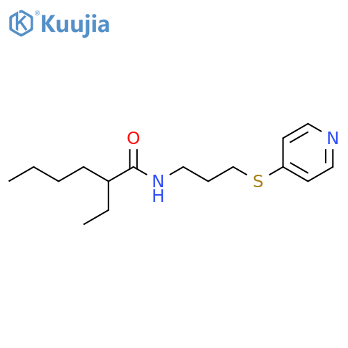 Hexanamide, 2-ethyl-N-[3-(4-pyridinylthio)propyl]- structure