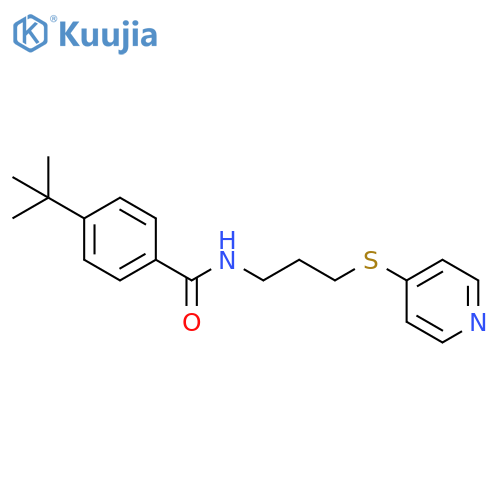 Benzamide, 4-(1,1-dimethylethyl)-N-[3-(4-pyridinylthio)propyl]- structure
