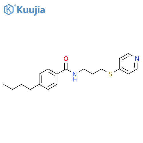 Benzamide, 4-butyl-N-[3-(4-pyridinylthio)propyl]- structure