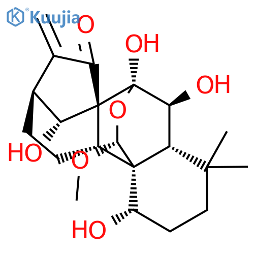 Kaur-16-en-15-one, 7,20-epoxy-1,6,7,14-tetrahydroxy-20-methoxy-, (1α,6β,7α,14R,20R)- structure