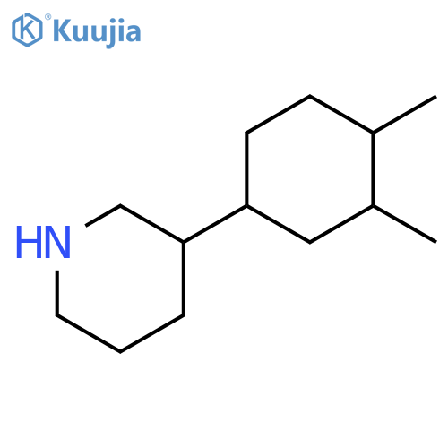Piperidine, 3-(3,4-dimethylcyclohexyl)- structure