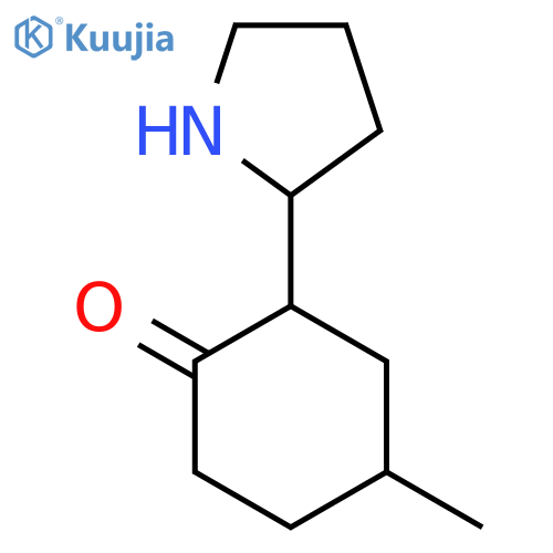 4-Methyl-2-(pyrrolidin-2-yl)cyclohexan-1-one structure