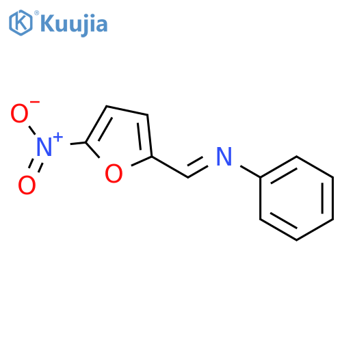 N-[(E)-(5-nitrofuran-2-yl)methylidene]aniline structure