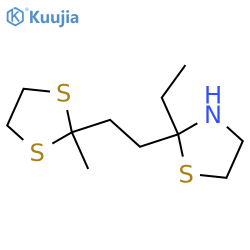Thiazolidine,2-ethyl-2-[2-(2-methyl-1,3-dithiolan-2-yl)ethyl]- structure