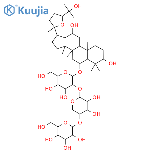 β-D-Glucopyranoside, (3β,6α,12β,24S)-20,24-epoxy-3,12,25-trihydroxydammaran-6-yl O-α-D-glucopyranosyl-(1→4)-O-β-D-xylopyranosyl-(1→2)- structure