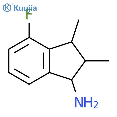 1H-Inden-1-amine, 4-fluoro-2,3-dihydro-2,3-dimethyl- structure