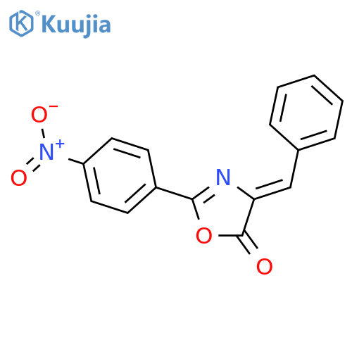 5(4H)-Oxazolone,2-(4-nitrophenyl)-4-(phenylmethylene)- structure