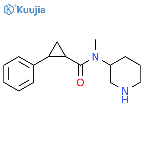 2-Phenyl-cyclopropanecarboxylic acid methyl-piperidin-3-yl-amide structure