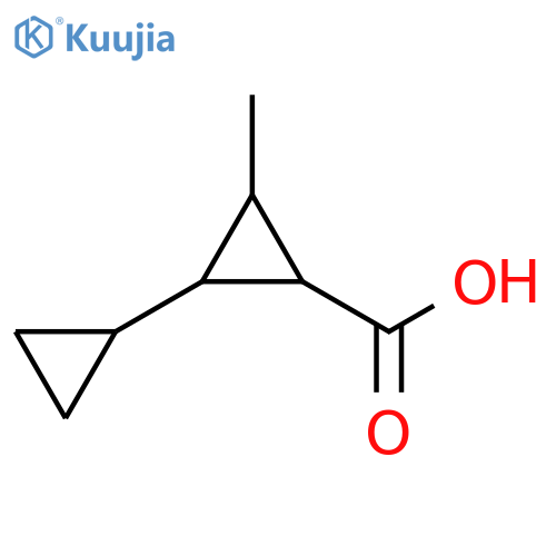 2-cyclopropyl-3-methylcyclopropane-1-carboxylic acid structure