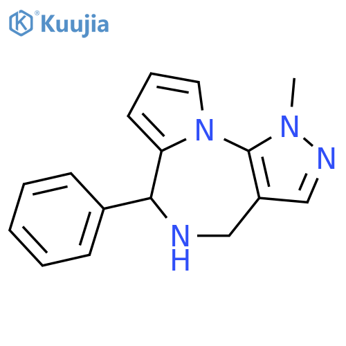Pyrazolo[4,3-f]pyrrolo[1,2-a][1,4]diazepine,1,4,5,6-tetrahydro-1-methyl-6-phenyl- structure