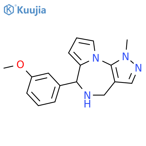 Pyrazolo[4,3-f]pyrrolo[1,2-a][1,4]diazepine,1,4,5,6-tetrahydro-6-(3-methoxyphenyl)-1-methyl- structure