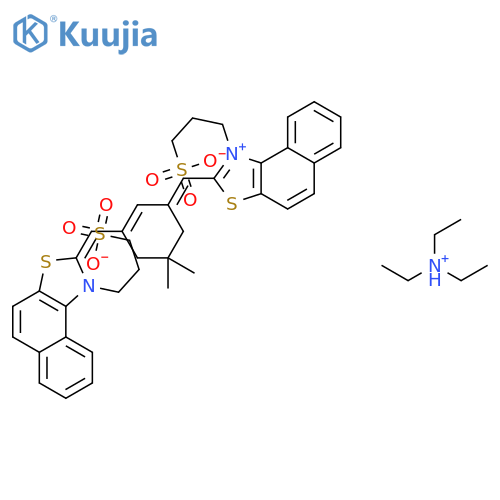 N,N-DIETHYL-1-ETHANAMINIUM 3-(2-[(Z)-(5,5-DIMETHYL-3-((E)-[1-(3-SULFONATOPROPYL)NAPHTHO[1,2-D][1,3]THIAZOL-1-IUM-2-YL]METHYLIDENE)-1-CYCLOHEXEN-1-YL)METHYLIDENE]NAPHTHO[1,2-D][1,3]THIAZOL-1-YL)-1-PROPANESULFONATE structure