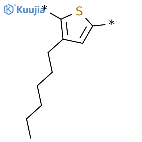 Poly(3-hexylthiophene-2,5-diyl) structure