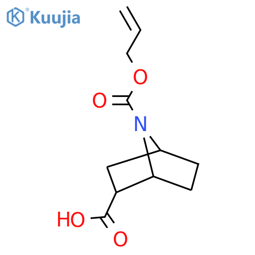 7-(prop-2-en-1-yloxy)carbonyl-7-azabicyclo2.2.1heptane-2-carboxylic acid structure