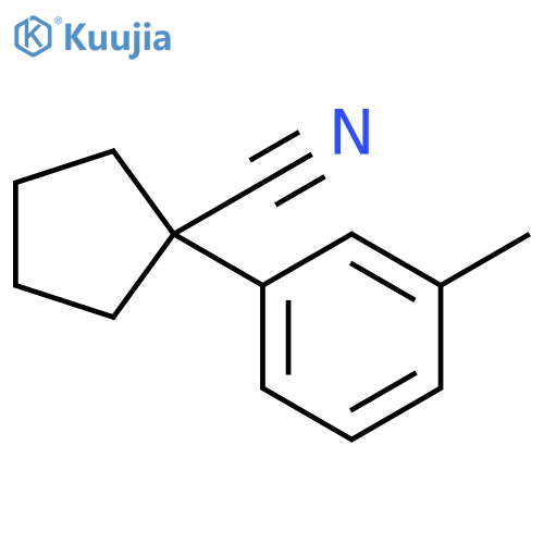 1-(3-methylphenyl)cyclopentane-1-carbonitrile structure