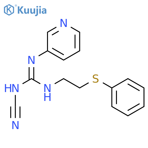 Guanidine, N-cyano-N'-[2-(phenylthio)ethyl]-N''-3-pyridinyl- structure