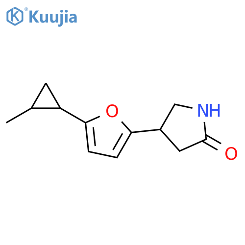 4-5-(2-methylcyclopropyl)furan-2-ylpyrrolidin-2-one structure