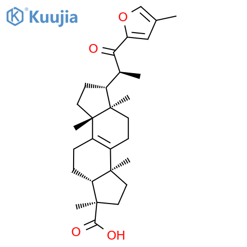 2(3→4)-Abeo-12,26-epoxy-3-nor-23-oxolanosta-8,23,25-trien-28-oic acid structure
