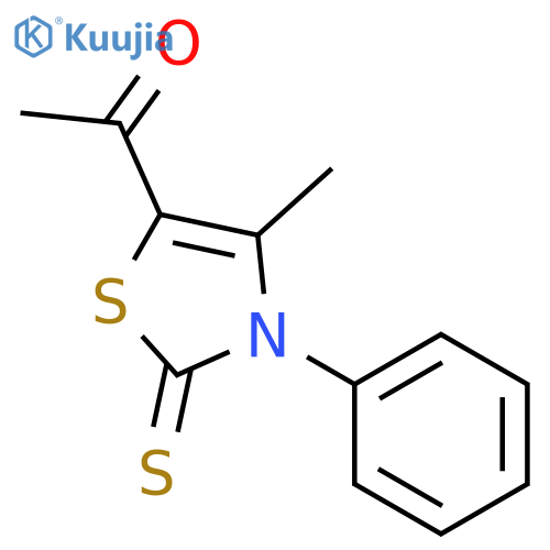 1-(4-Methyl-3-phenyl-2-thioxo-2,3-dihydro-1,3-thiazol-5-yl)ethanone structure