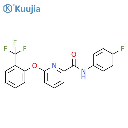 2-Pyridinecarboxamide,N-(4-fluorophenyl)-6-[2-(trifluoromethyl)phenoxy]- structure