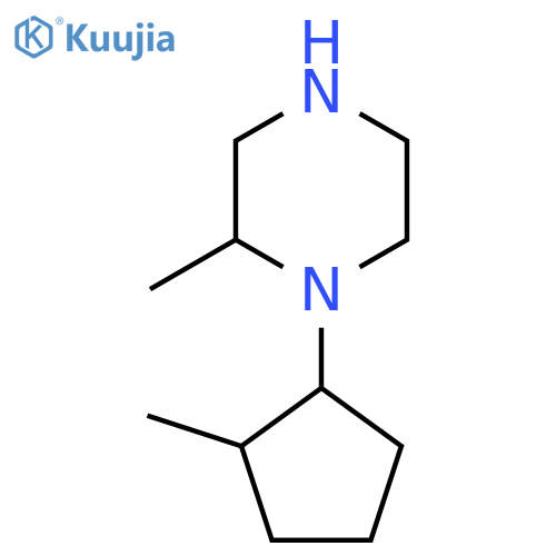 2-Methyl-1-(2-methylcyclopentyl)piperazine structure