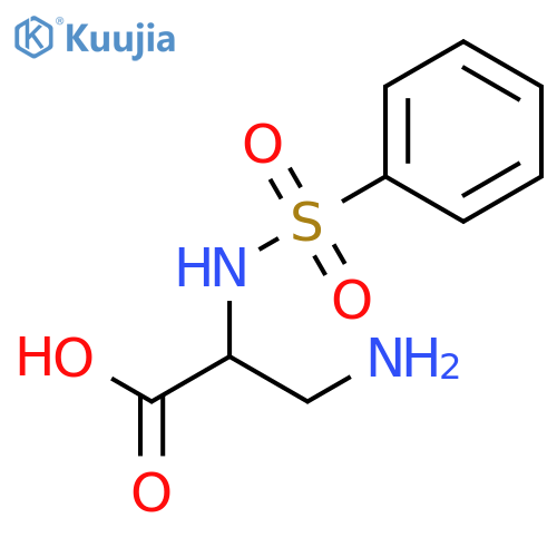 (2S)-3-amino-2-benzenesulfonamidopropanoic acid structure