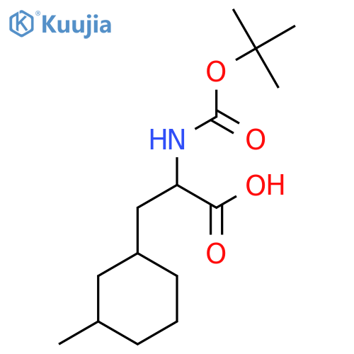 2-{(tert-butoxy)carbonylamino}-3-(3-methylcyclohexyl)propanoic acid structure