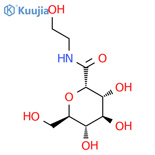 D-glycero-D-ido-Heptonamide, 2,6-anhydro-N-(2-hydroxyethyl)- structure