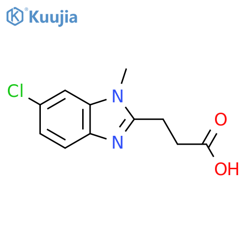 3-(6-Chloro-1-methyl-1H-benzimidazol-2-yl)propanoic acid structure