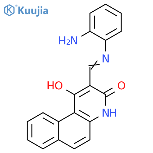 Benzo[f]quinolin-3(4H)-one,2-[[(2-aminophenyl)imino]methyl]-1-hydroxy- structure